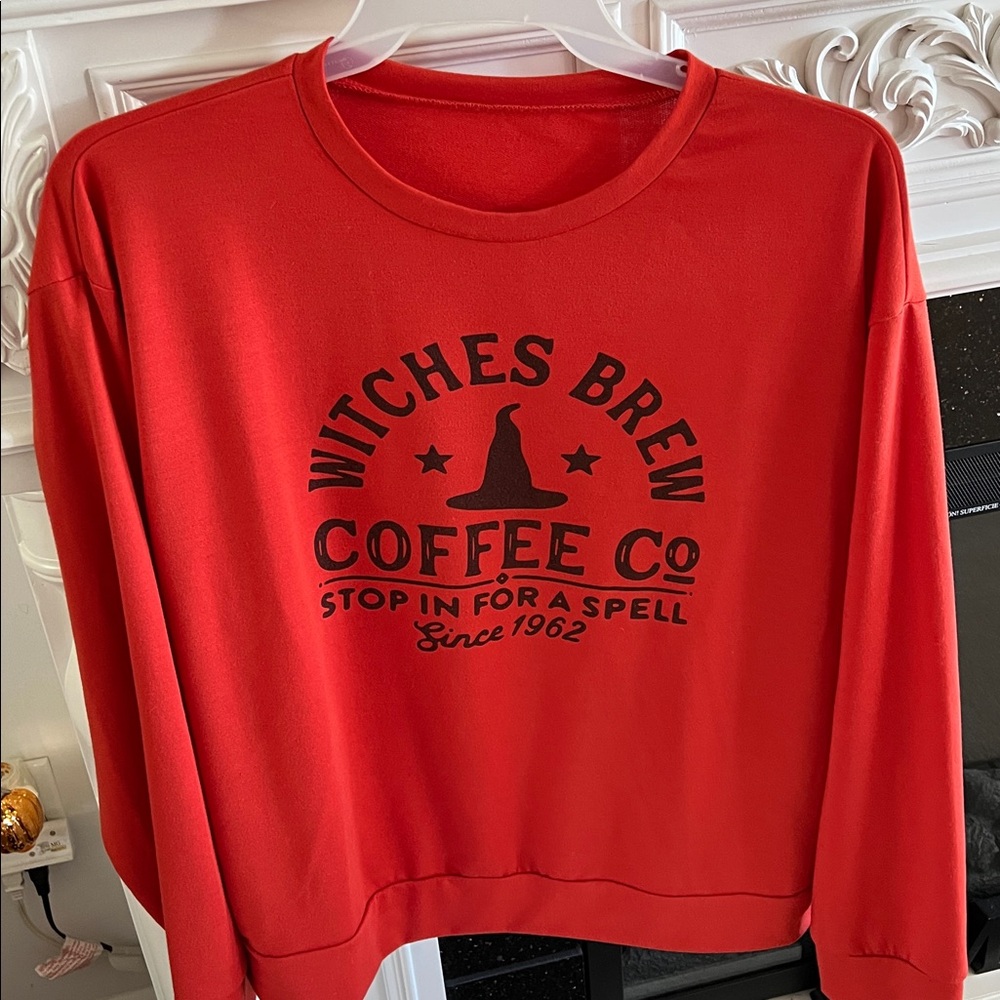 Burnt orange Witches Brew Graphic Sweatshirt